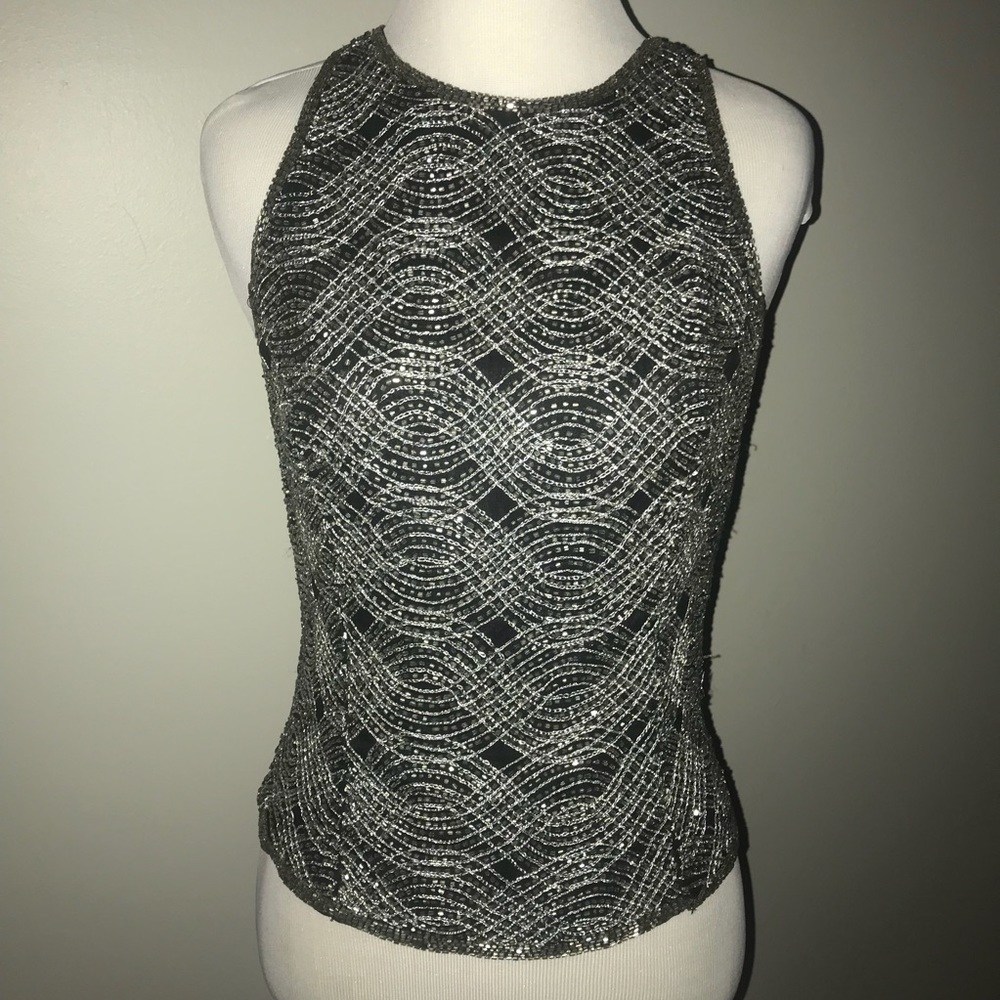 Vintage Laurence Kazar beaded top